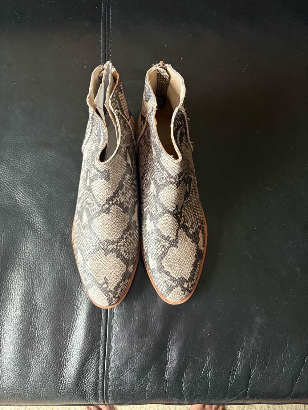 Women’s Dolce Vita Snake Print Women's Ankle Boots - Neutral Taupe